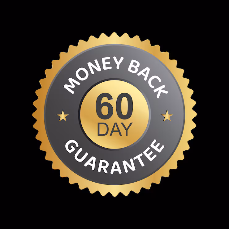 LipoJaro 60-Day Money Back Guarantee Seal